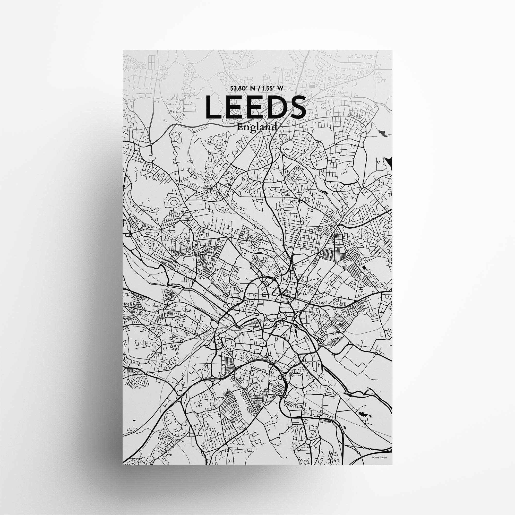 OurPoster.com – wholesale Poster – Leeds karta affisch220