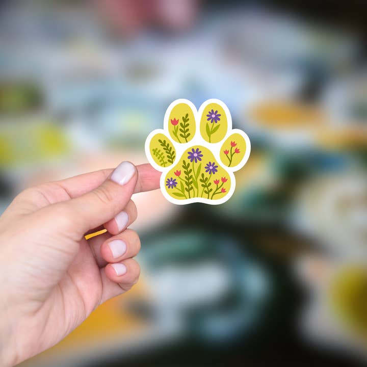 Autocolante de Pegada Floral de Prado Primaveril por atacado de The Bookmark Coven