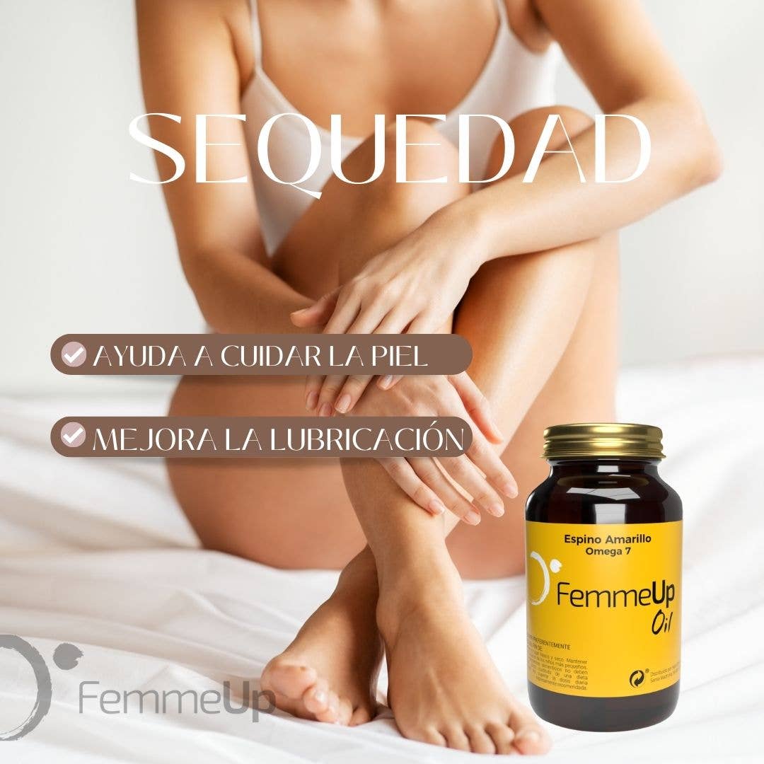 Femmeup - Wholesale Oral Supplement/Vitamin - Sea Buckthorn Oil Pearls. Omega 7. Repair and hydration of skin and mucous membranes to combat dryness, irritation, lesions, recurrent infections, and pain during sexual intercourse.3