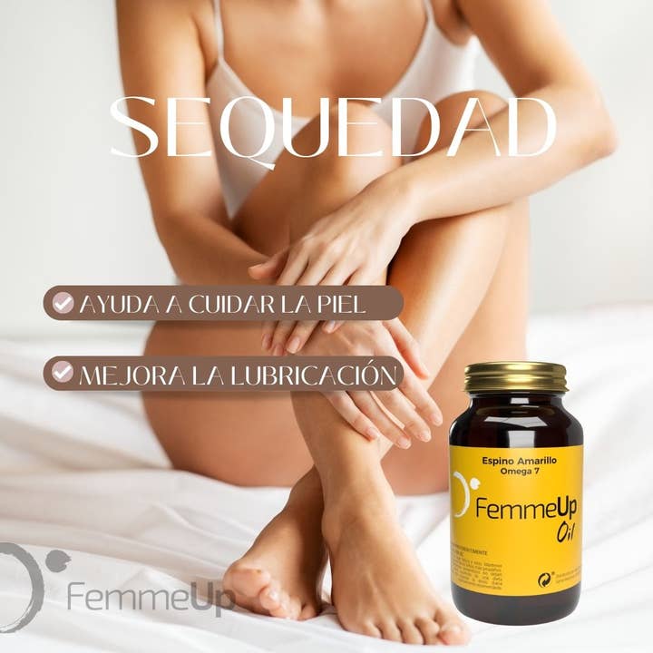 Femmeup - Wholesale Oral Supplement/Vitamin - Sea Buckthorn Oil Pearls. Omega 7. Repair and hydration of skin and mucous membranes to combat dryness, irritation, lesions, recurrent infections, and pain during sexual intercourse.3