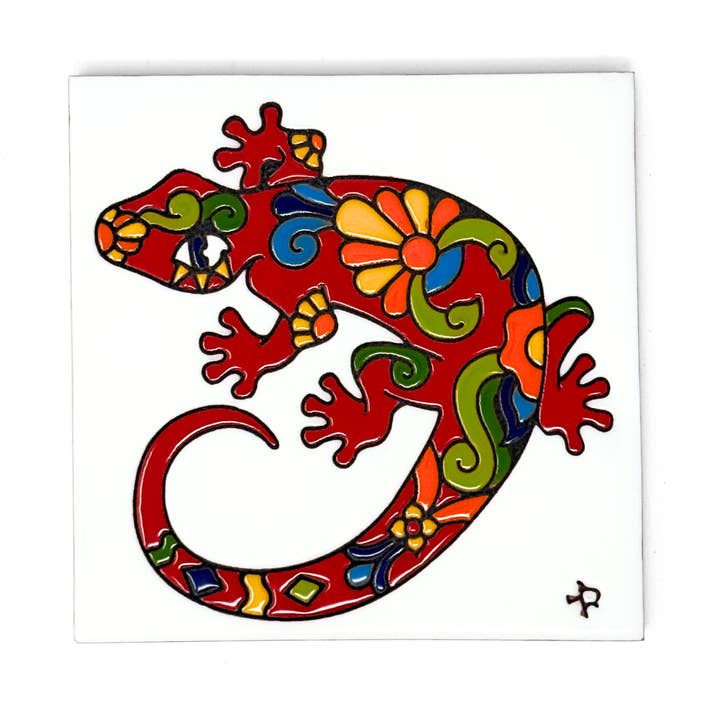 Talavera Lizard Tile (7829) for wholesale by Earthtones Tile