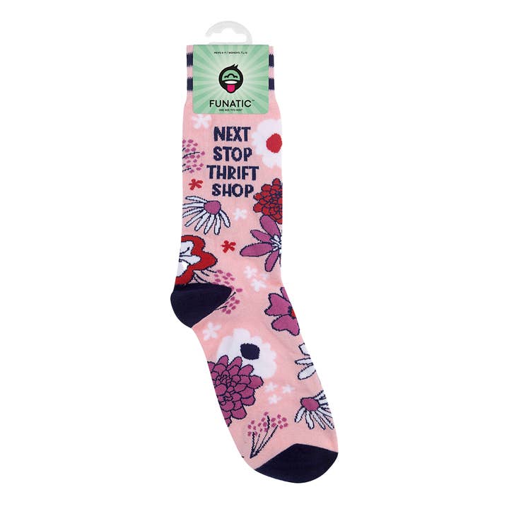 Funatic - About Face Designs - Nice Enough Merch Co – Großhandel Socken - Unisex – Nächster Halt Secondhandladen Socken | Lustig | Funatic5