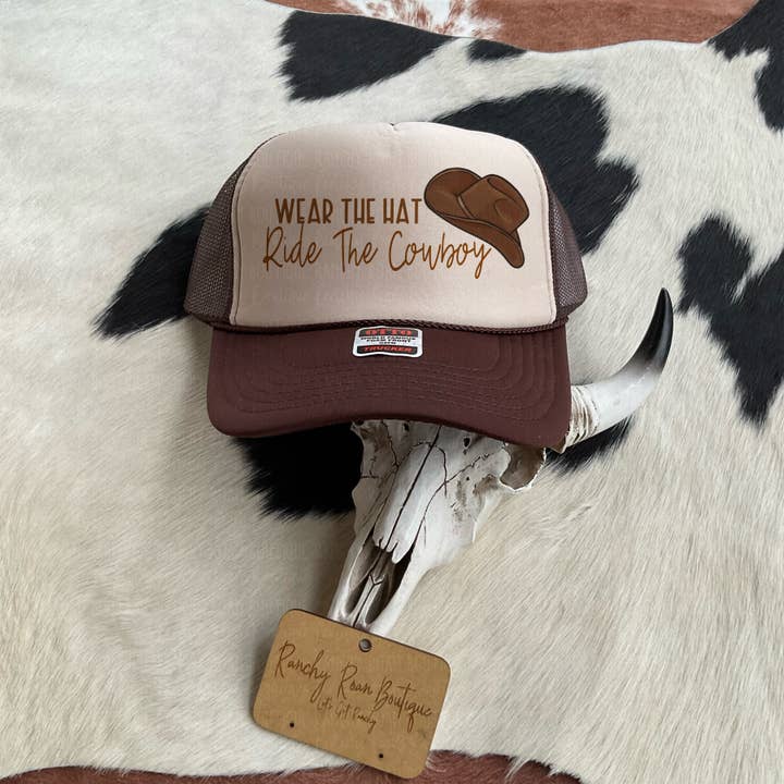 Ranchy Roan Boutique - Wholesale Trucker Hat - Unisex - Wear The Hat Ride The Cowboy Trucker Hat