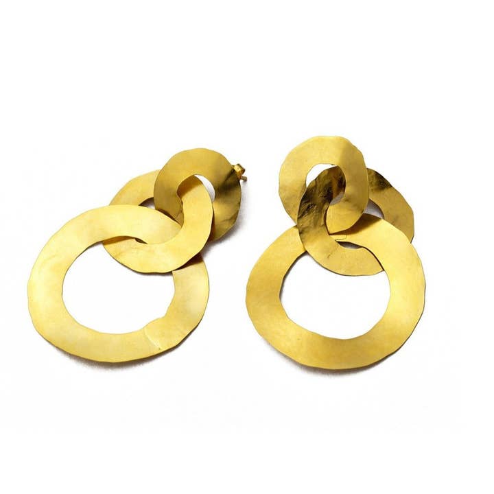 Noces de Cana 3 triple hoop earrings for wholesale by Meanwhile Boutique