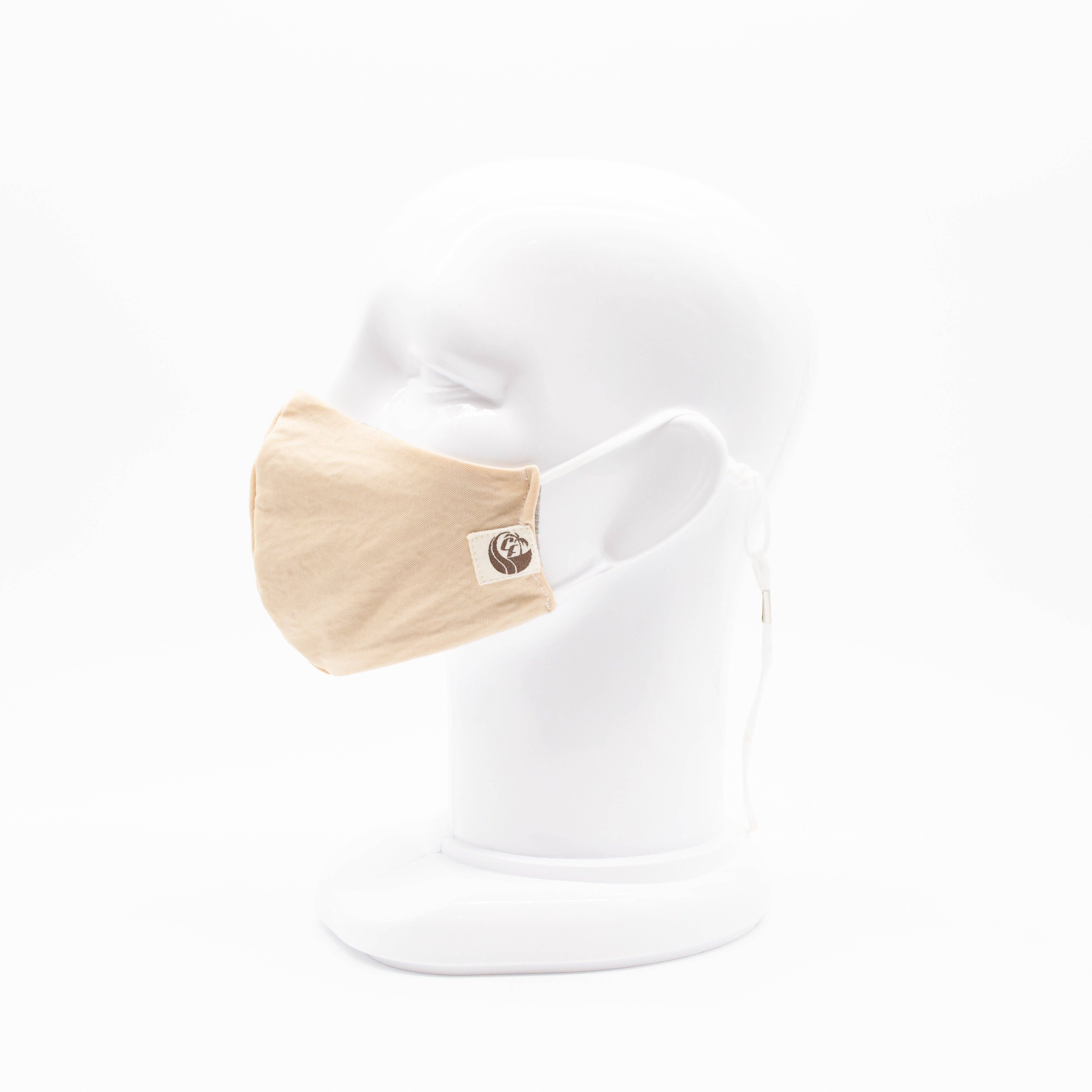 Maskdanna by Califortunate - Wholesale Protective Face Mask/Shield - MVSK SATIN TAN1