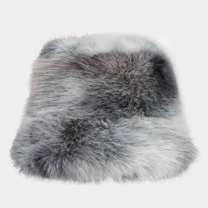 DOUBLJU - Wholesale Bucket Hat - Women's - COLOR GRADIENT TIE-DYE FAUX FUR FISHERMAN HAT_CWAH050547