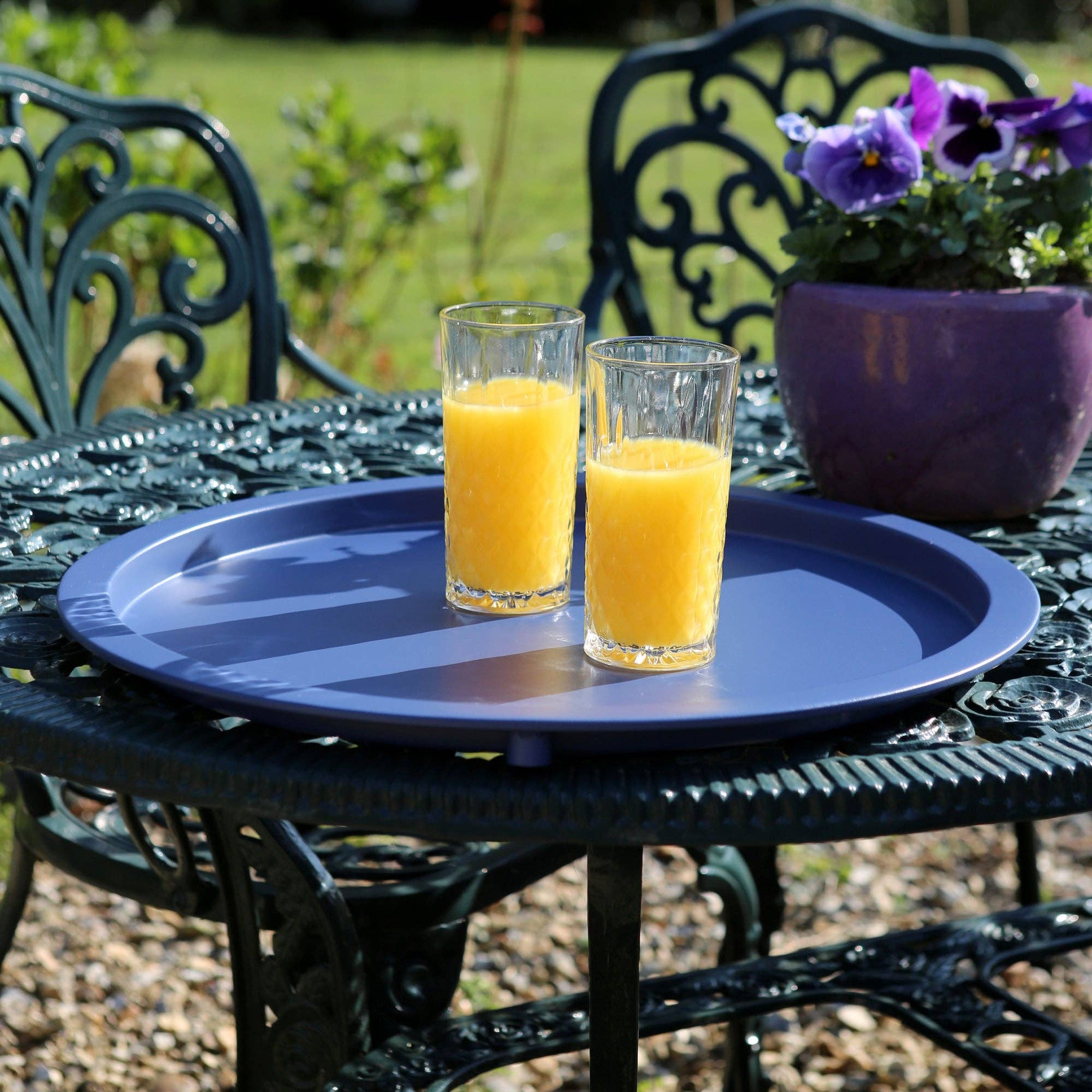 Rinkit Ltd – Großhandel Beistelltisch – Runder Tabletttisch aus Stahl – von Harbour Housewares19