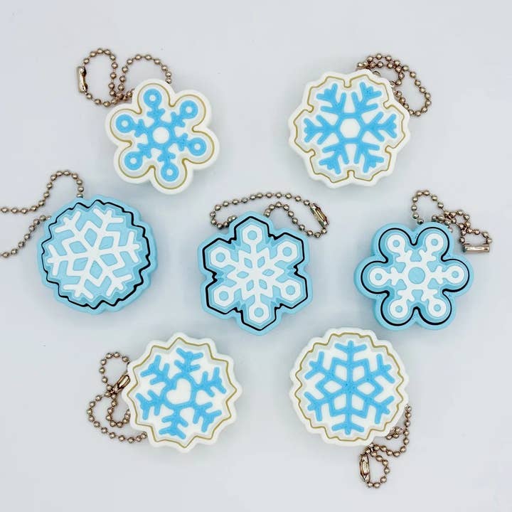 Snowflake Fidget Clicker Keychain for wholesale by Prism3D Creations