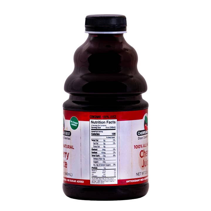 Cherryland's Best - Wholesale Fruit Juice - 100% All Natural Cherry Juice 32oz / 12ct1