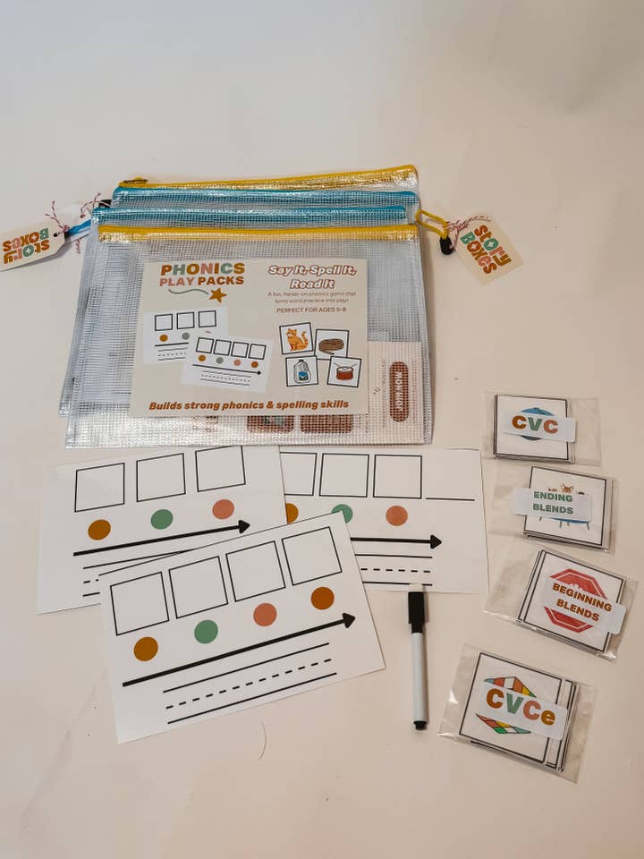 Phonics Play Pack: Writing Words Activity | CVC, CVCC, CCVC, CVCe for wholesale by Story Boxes