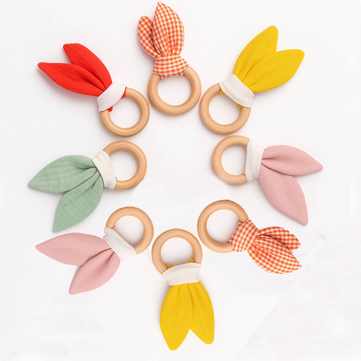 PAPATE - Wholesale Teether (Not Clip-On) - Baby - Organic Cotton Teething Ring - Strawberry4