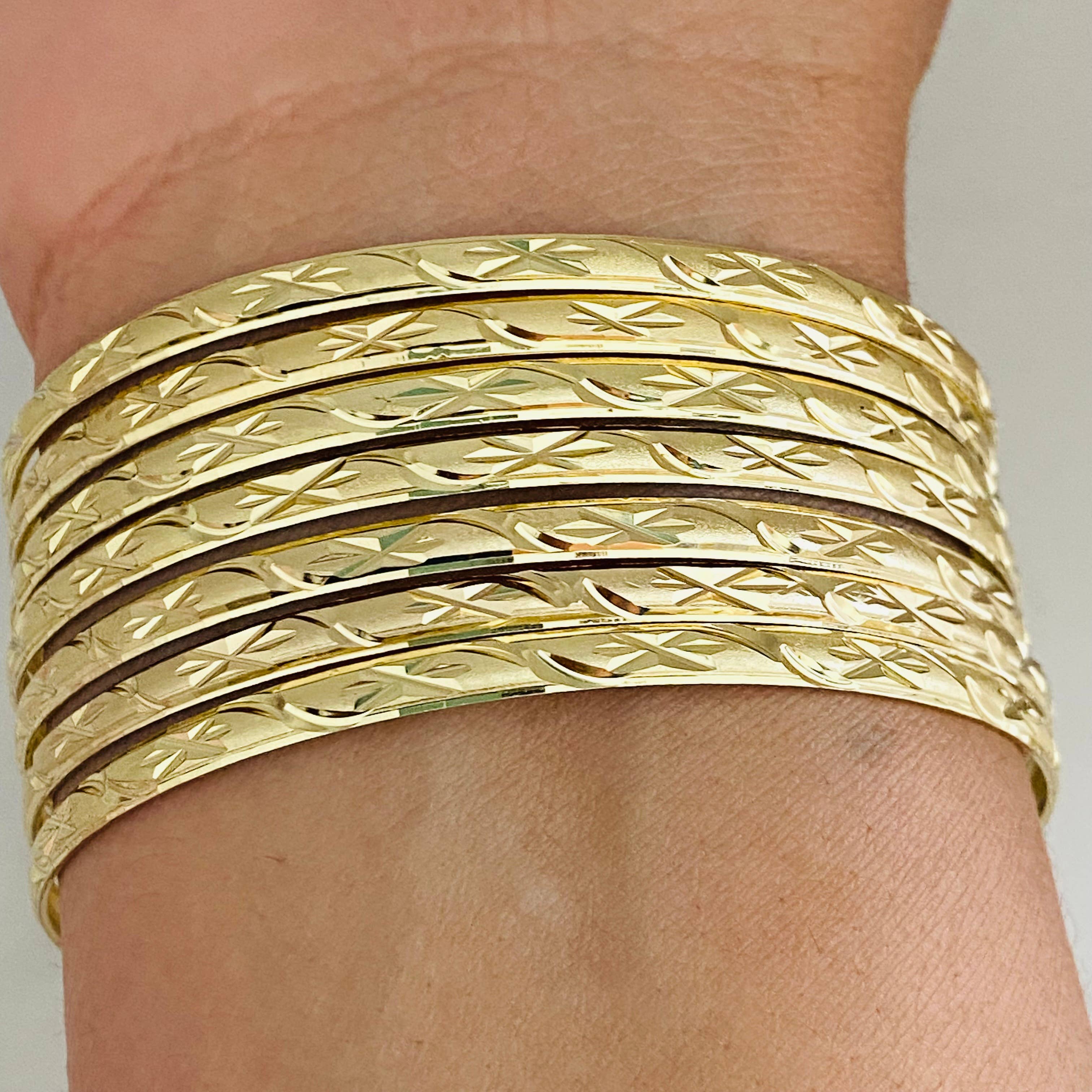 Housegoldjewelry - Wholesale Jewelry Set - Gold Filled Set of Bangles, Indian Bangle Set,7
