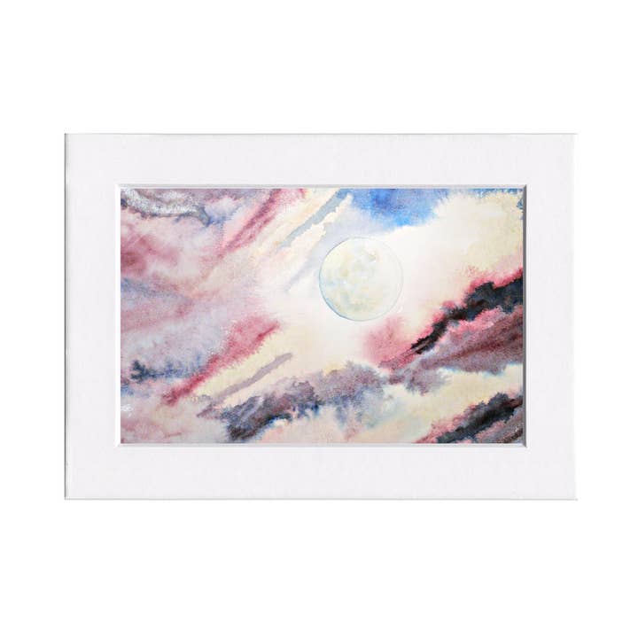 Fine Art For Small Spaces - Wholesale Art Print - Wild Moon Skyscape Landscape Nature Mini Print0