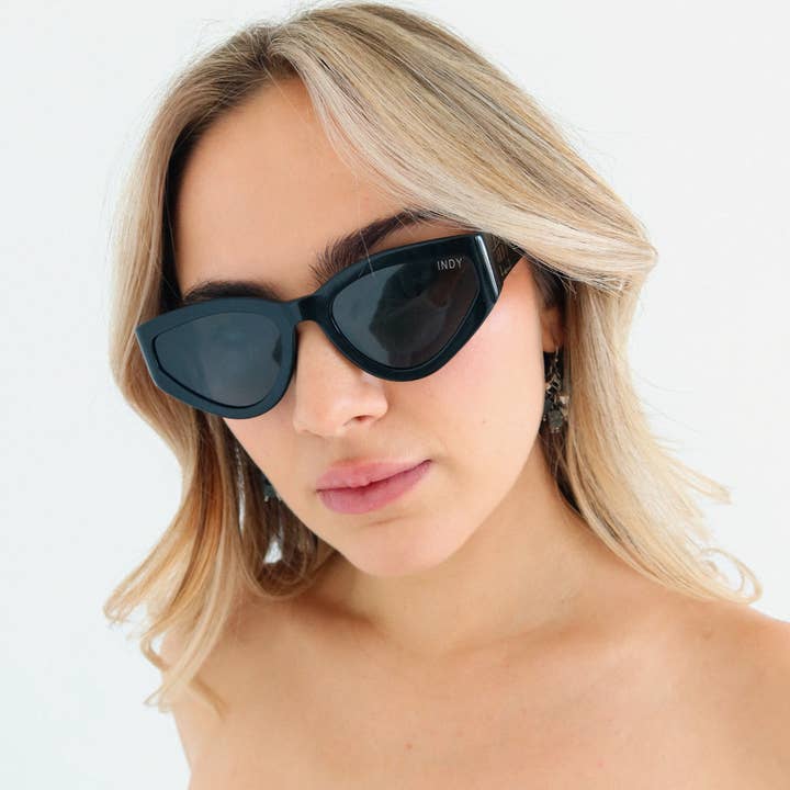 INDY Sunglasses - Wholesale Sunglasses - Unisex - Nolita Black Cat Eye Sunglasses – Polarized, Unisex1