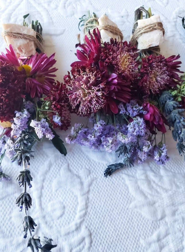 CharlieHaze - Wholesale Sage Bundle - Moonstone Smudge Stick with Lavender and Palo Santo Wood2