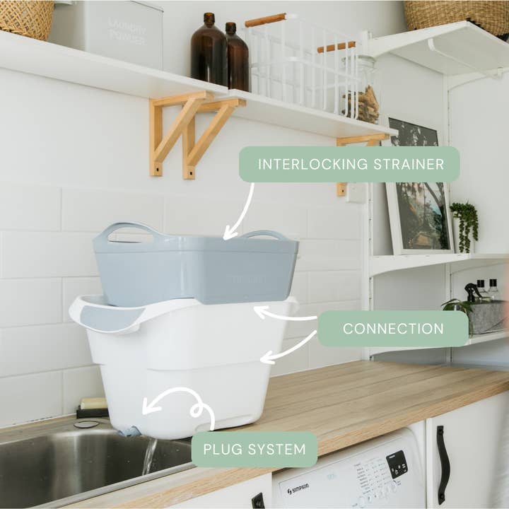 Strucket - Wholesale Laundry Basket - Strucket 19L – 6 Pack Assorted (2 Aqua + 2 Sand + 2 Gray)1