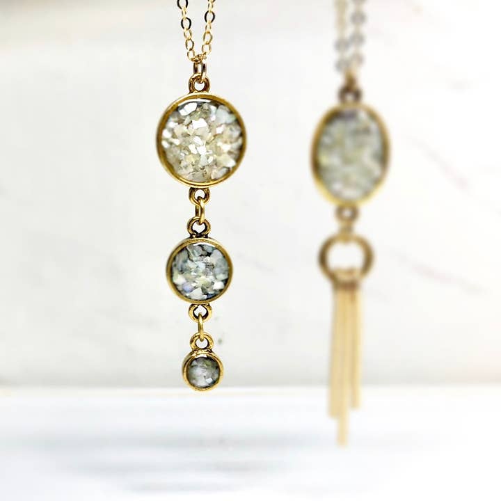 Drop Necklace - Mother of Pearl for wholesale by June & Simple - by Hadas Kol