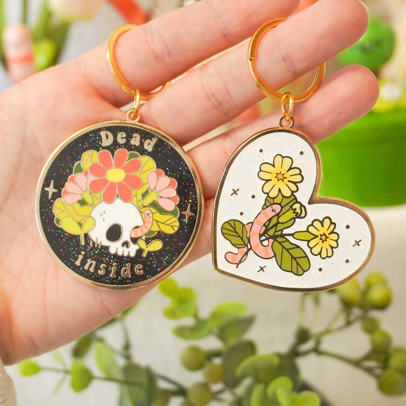 Ocean Hughes – wholesale Keychain – Women's – Worm Heart - Enamel Keychain 2