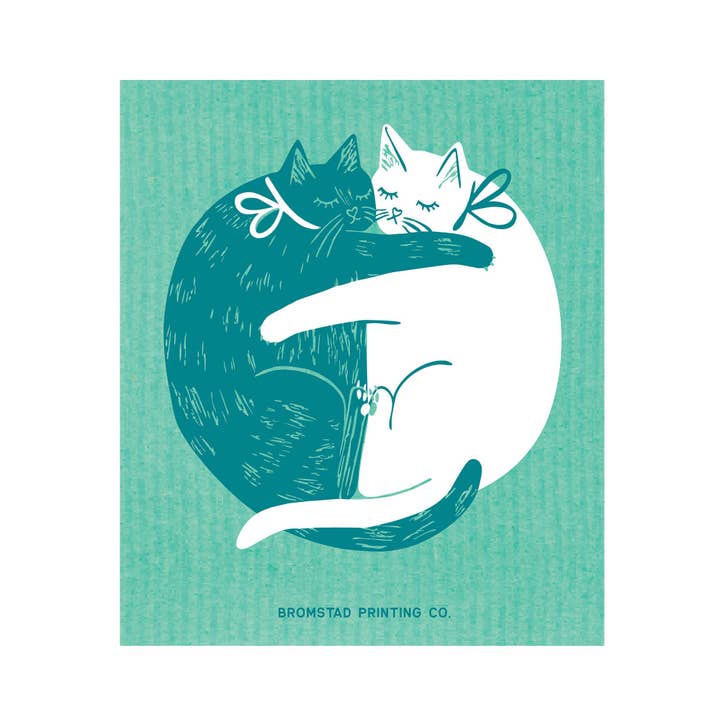 Cuddle Cats - Strofinaccio Svedese per la vendita all'ingrosso da parte di Bromstad Printing Co.