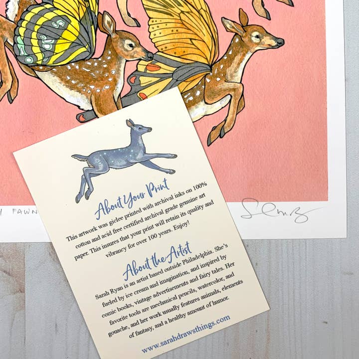Sarah Draws Things - Wholesale Art Print - Fairy Fawn - 8x10" Archival Print