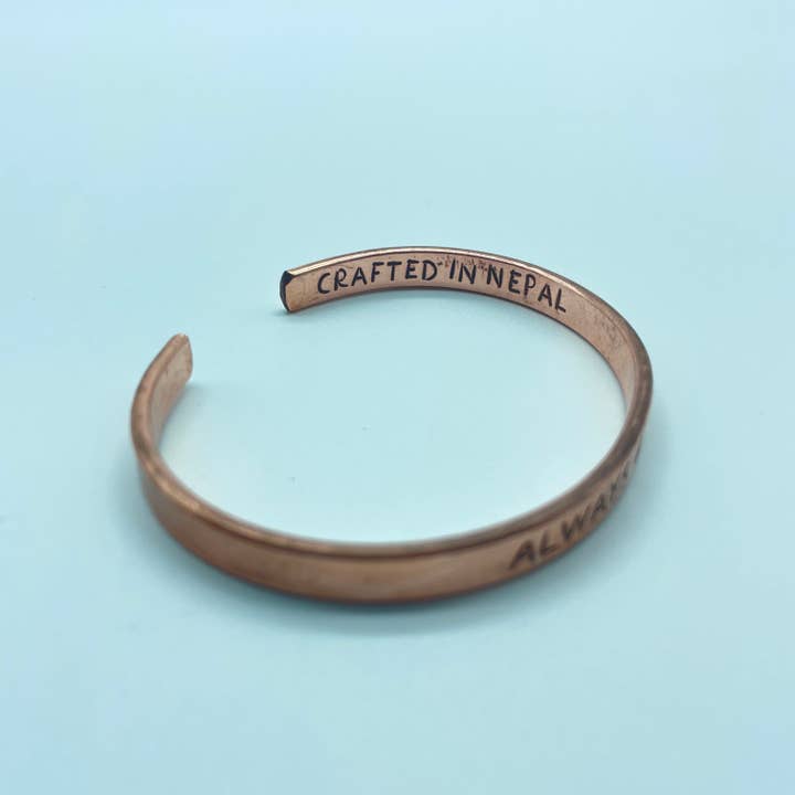 BOIS & COTON - Wholesale Bangle Bracelet - Set of 12 “Mantra” bracelets in solid copper2