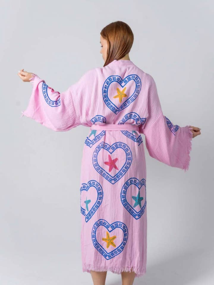 Orchid Bloom Long Robe Sea Star print - Just back in stock, run don’t walk! for wholesale on Faire5