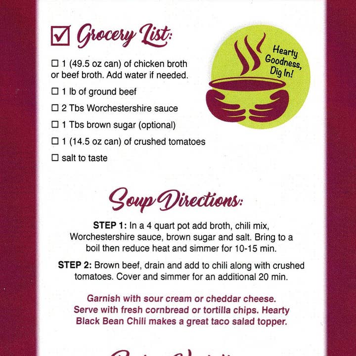 Gayle's Kitchen Creations-Gayle's Gourmet Soups - Wholesale Soup - Hearty Black Bean Chili2