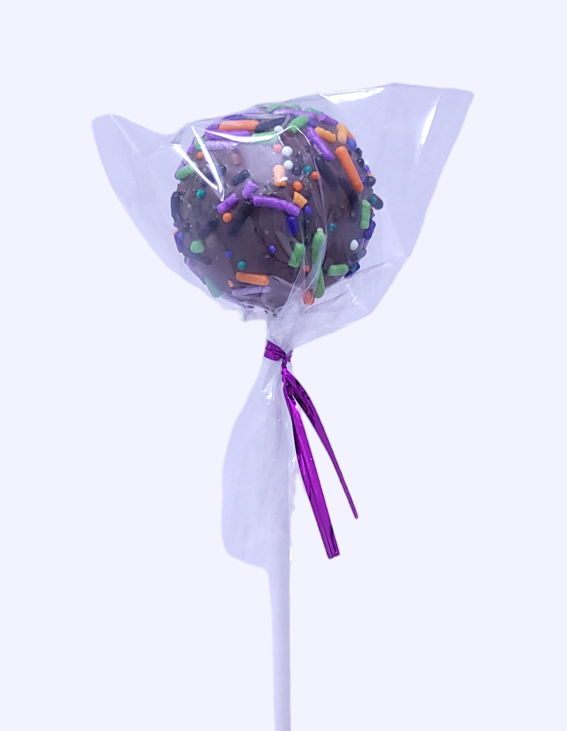 Wild Angel Treats, LLC - Wholesale Chocolate Covered Sweets - Artisanal Cake Pops - Halloween Rainbow sprinkles1