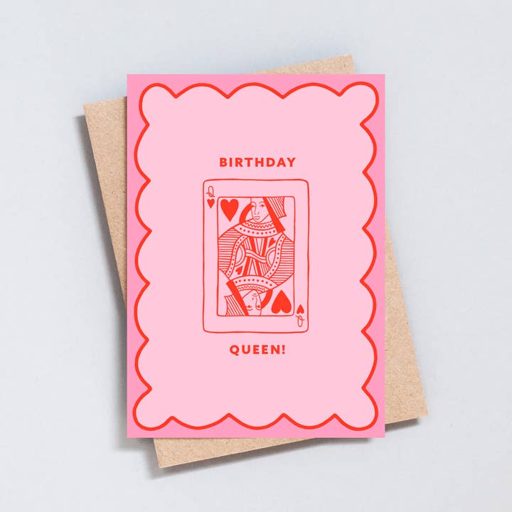 Birthday Queen Playing Card Birthday Card for wholesale by The Type Club