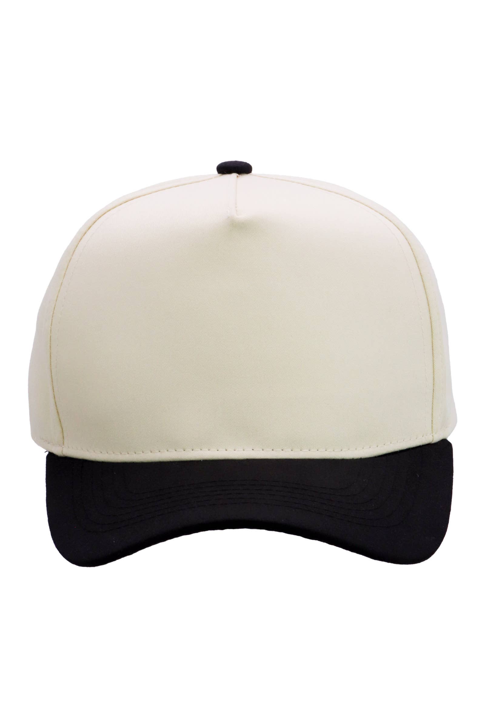 Cap Zone - Wholesale Baseball Cap - Unisex - Two Tone Beige Upper Five Panel Baseball Cap3