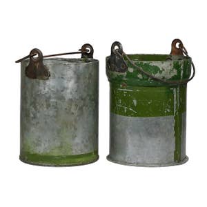 Colored Metal Buckets, Seasonal Display Bucket