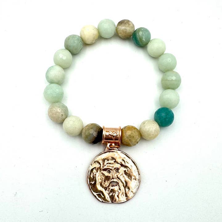 Italian Treasures Collection Amazonite Mouth of Truths Bracelet for wholesale by Jennifer Ponson Jewelry Designs