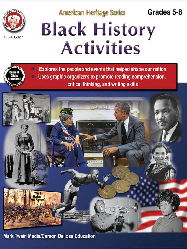 Black History Activities Workbook, Grades 5 - 8 for wholesale by Carson Dellosa Education