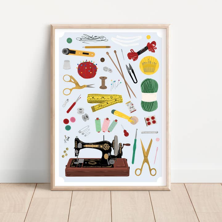 The Haberdashery print for wholesale by Bea Baranowska Illustration