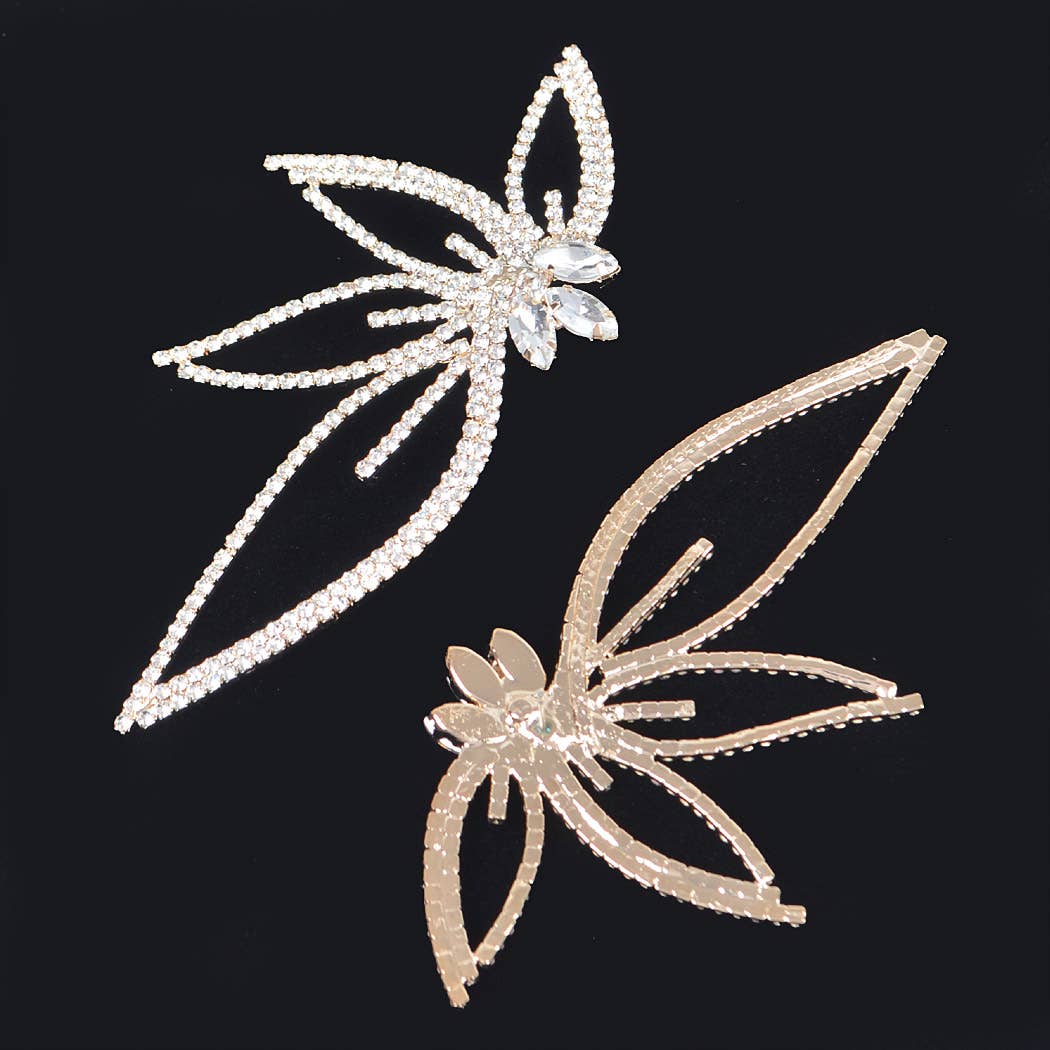 3AM BY H&D ACCESSORIES - Vendita all'ingrosso Orecchini pendenti - Orecchino a fiore con strass1