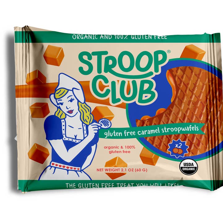 The Stroop Club UK – wholesale Biscuit – Gluten Free Caramel Stroopwafel 2-pack (not vegan)1