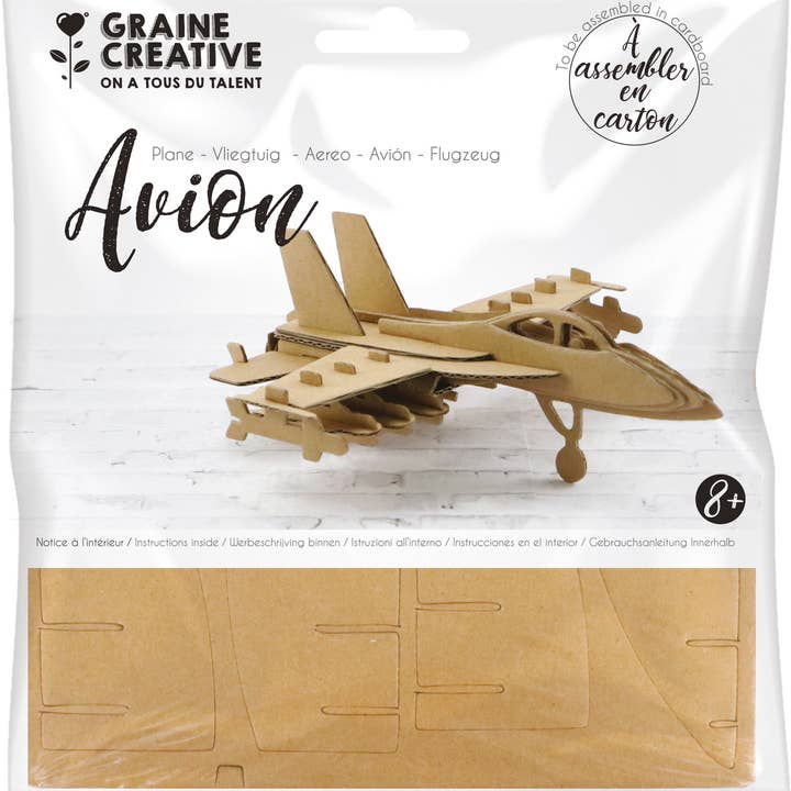 Graine Créative - Wholesale Craft Supplies - 150x150mm CARDBOARD PLANE MODEL0