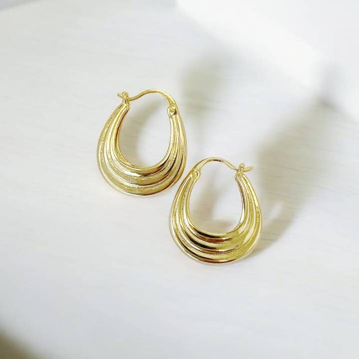 True by Kristy Jewelry - Wholesale Hoop Earrings - Claire Hoops Earrings Gold Filled Silver2