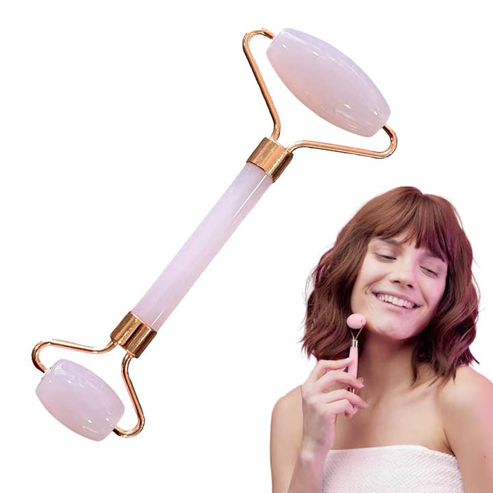 Serein Wellness – wholesale Face/beauty roller – Rose Quartz Facial Roller Face Massager5