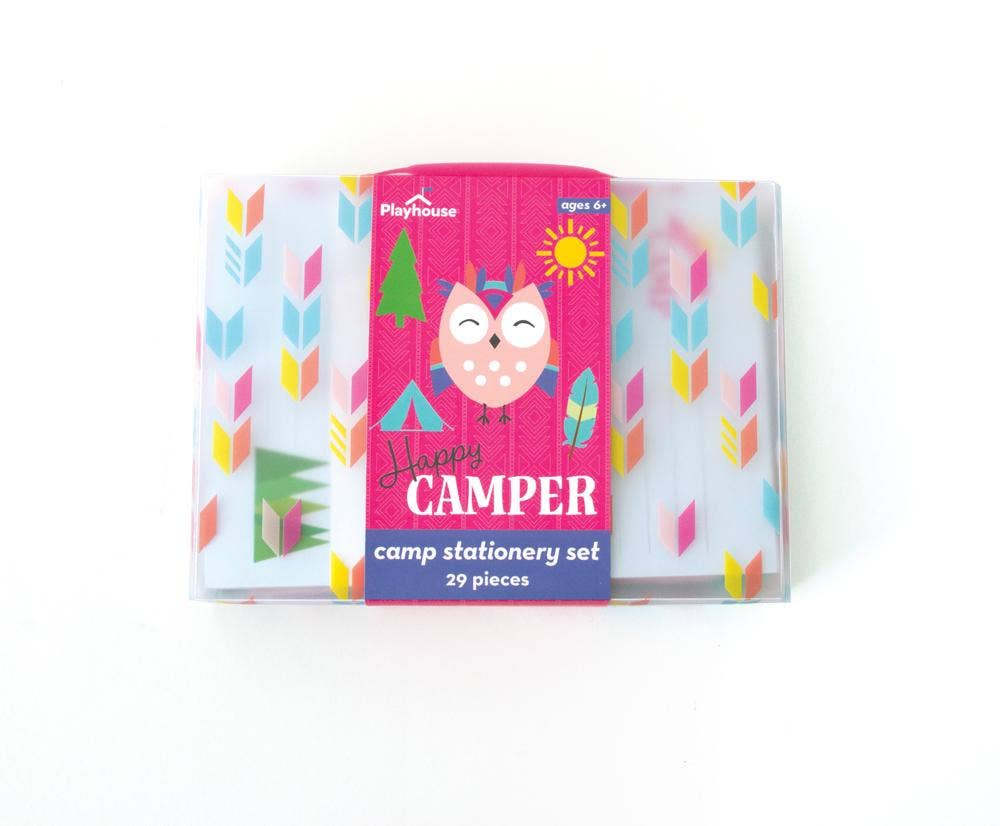 Paper House Productions - Wholesale Stationery/Notecard Set - Happy Camper - Camp Stationery Set1