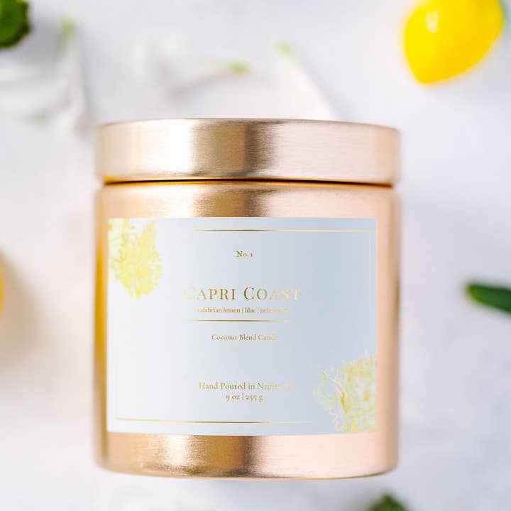 Nokomis Home Fragrance - Wholesale Jar/filled candle - Capri Coast Coconut Soy Candle1
