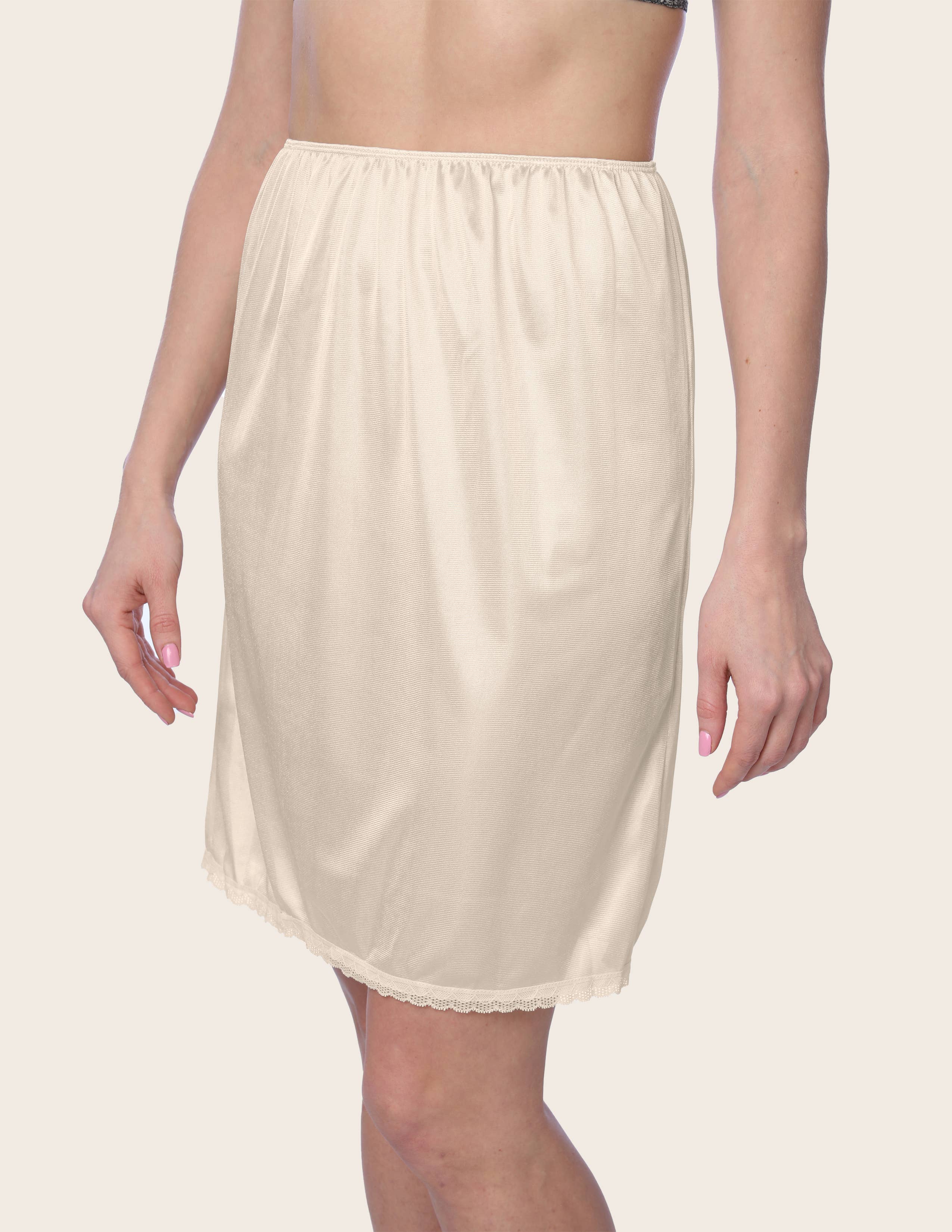 Isadora, Tipi toe, & James Fiallo - Wholesale Slip - Women's - Isadora Women Satin Half Slip Culotte Floral Lace Underskirt0