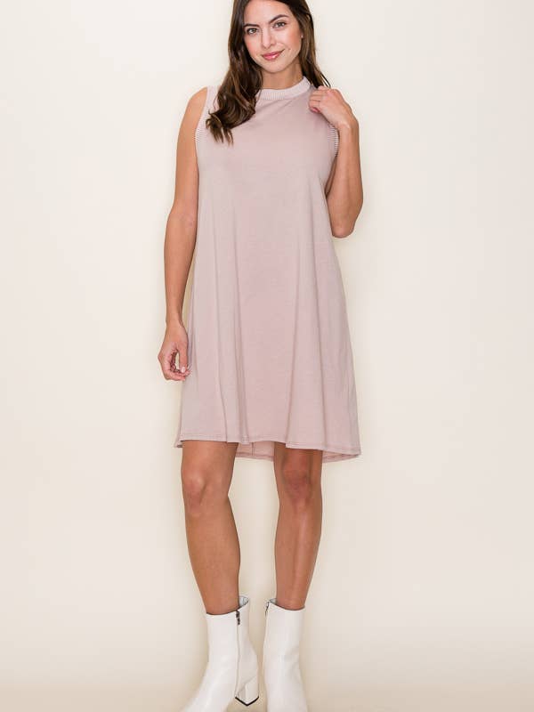 ABITO IN COTONE CON FASCE A CONTRASTO A COSTINE per la vendita all'ingrosso da parte di Tres Bien, Inc