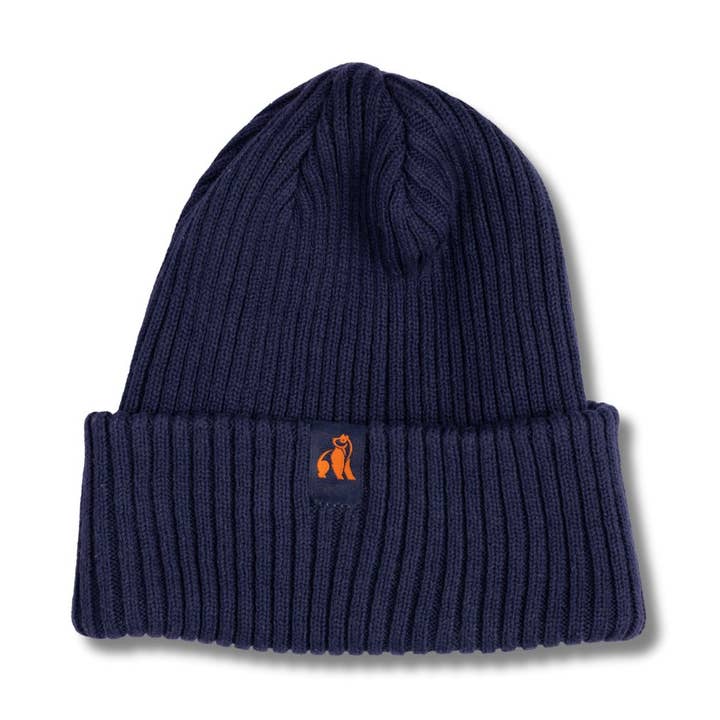 Organic Cotton Beanie - Navy for wholesale by Swole Panda