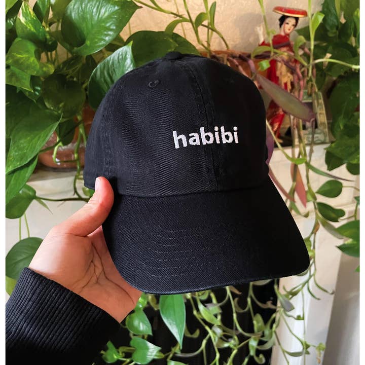 Stitch4pali - Wholesale Baseball Cap - Unisex - Habibi Habibti Embroidered Arabic Baseball Cap