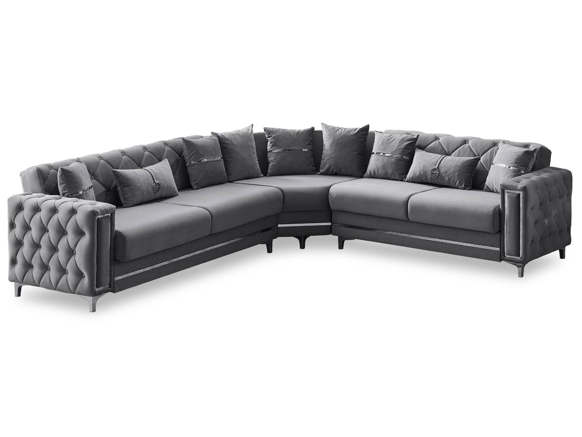 Bolivya Convertible Sectional Grey for wholesale on Faire0