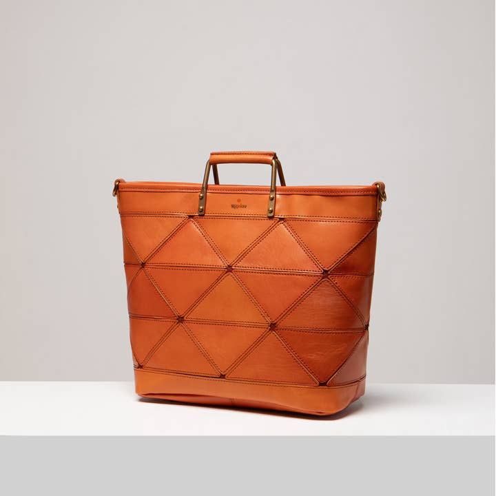UPPDOO – Großhandel Tragetasche – Damen – Große Origami-Tasche - Kurkuma