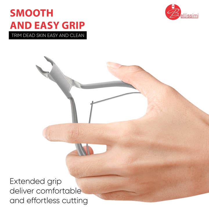 Bellissimi Professional Instruments - Wholesale Cuticle Cutter - Ergonomic Pro Cuticle Nipper with Safety Clasp Salon Grade 2