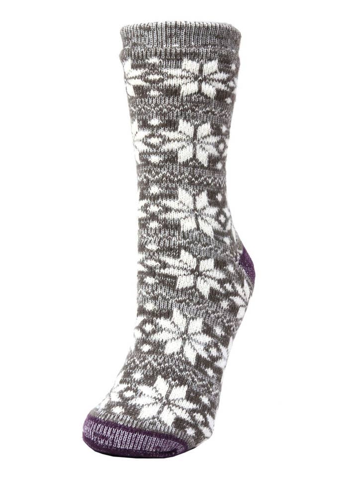 Java MeMoi Flurry Dual Layer Buttersoft Crew Socks for wholesale on Faire