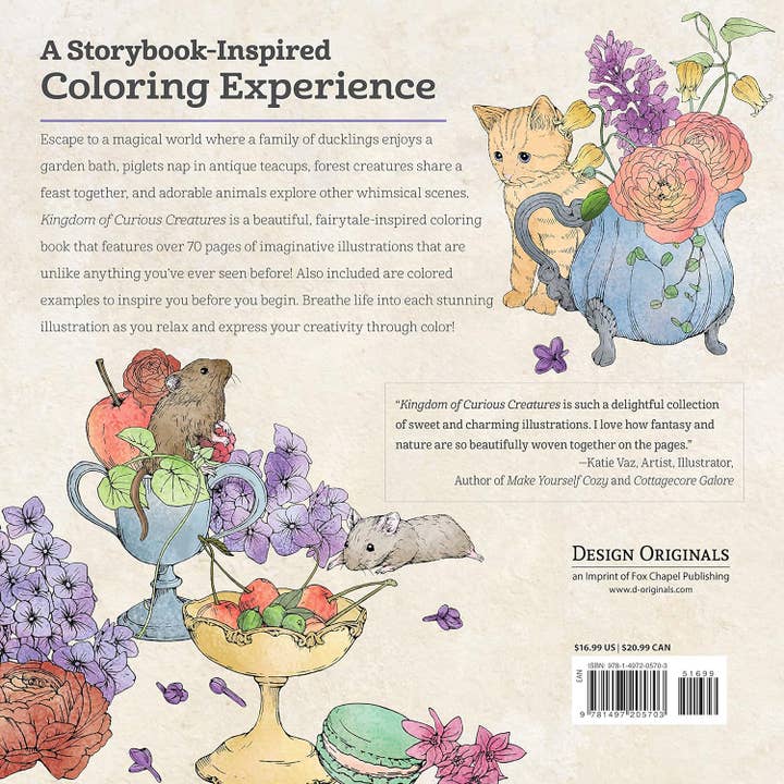 Fox Chapel Publishing - Wholesale Coloring & Activity Book - Adult - Kingdom of Curious Creatures - A Fairytale Adventure Book1